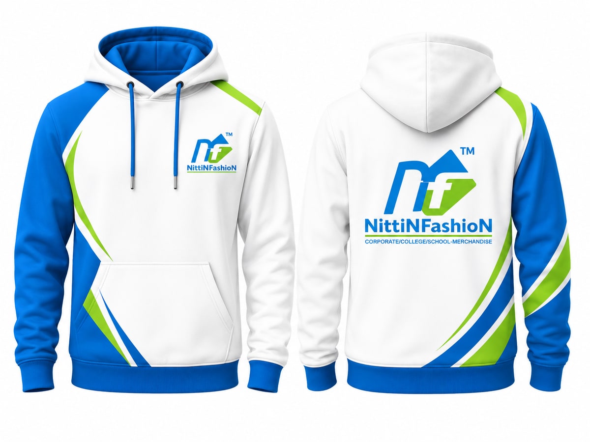 Hoodies — embroidered Nittin Fashion branded hoodie